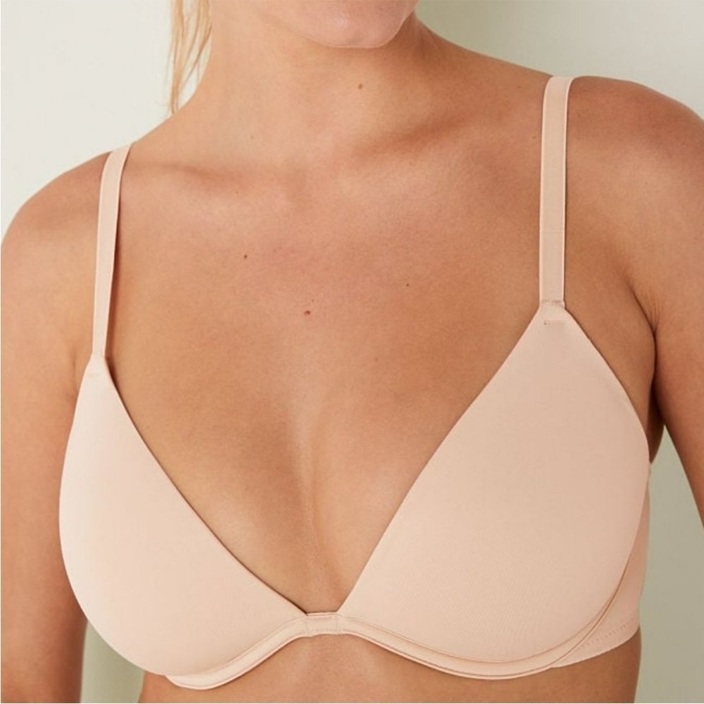 PINK VICTORIA'S SECRET WEAR EVERYWHERE LIGHTEST LINED BRA SIZE 36D